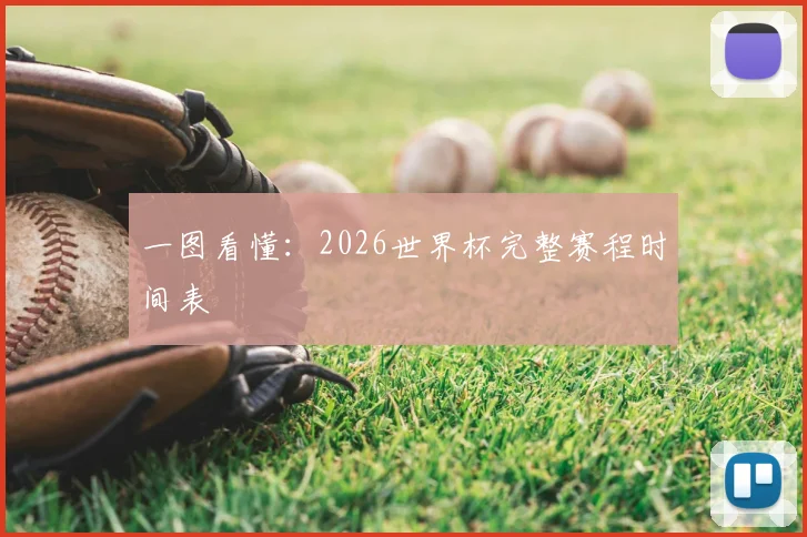 一图看懂：2026世界杯完整赛程时间表